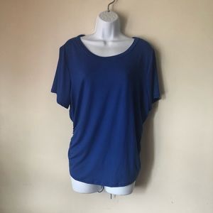 Blue Top Ruched sides